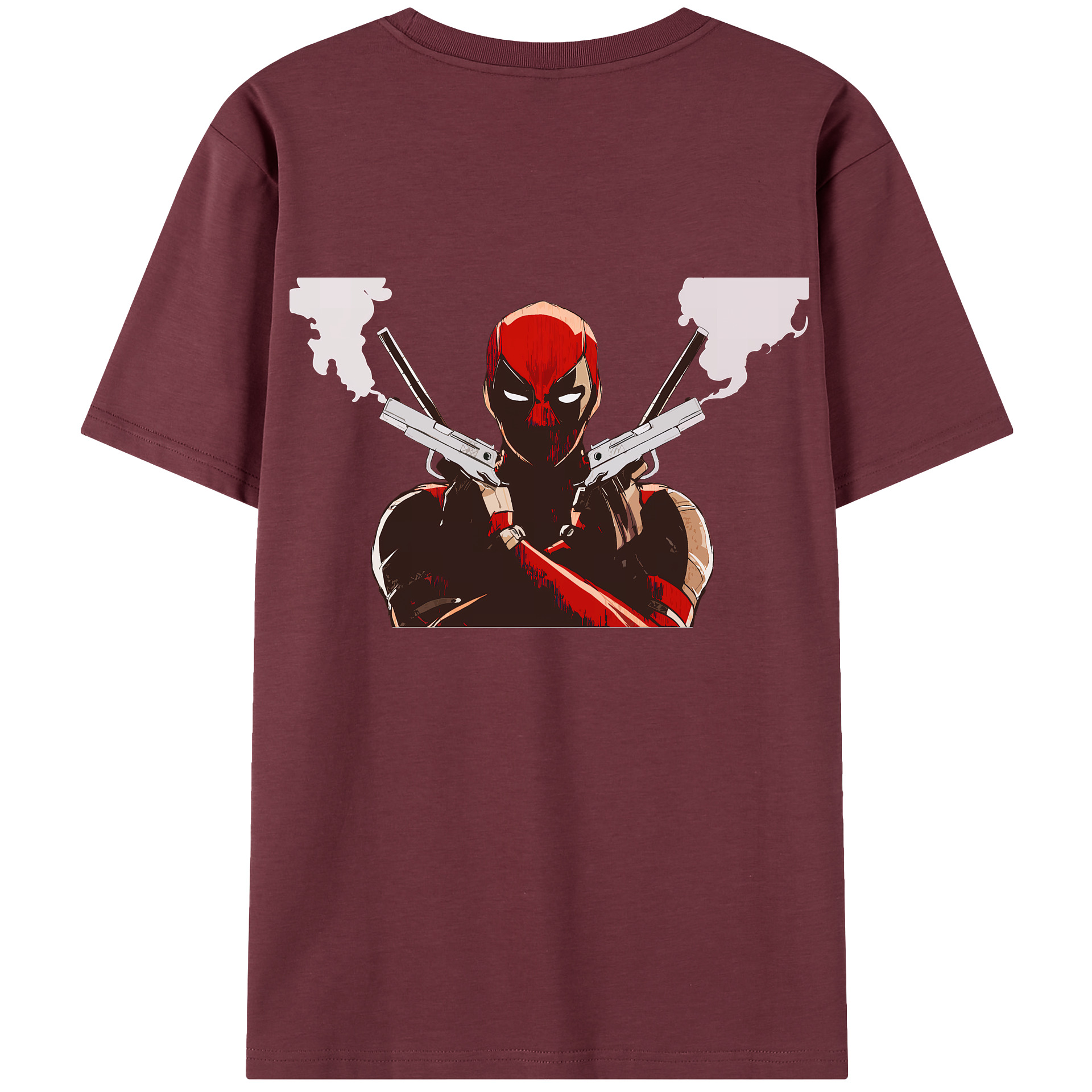 （画像用） Deadpool デッドプール 綿100％半袖Tシャツ（背面プリント）